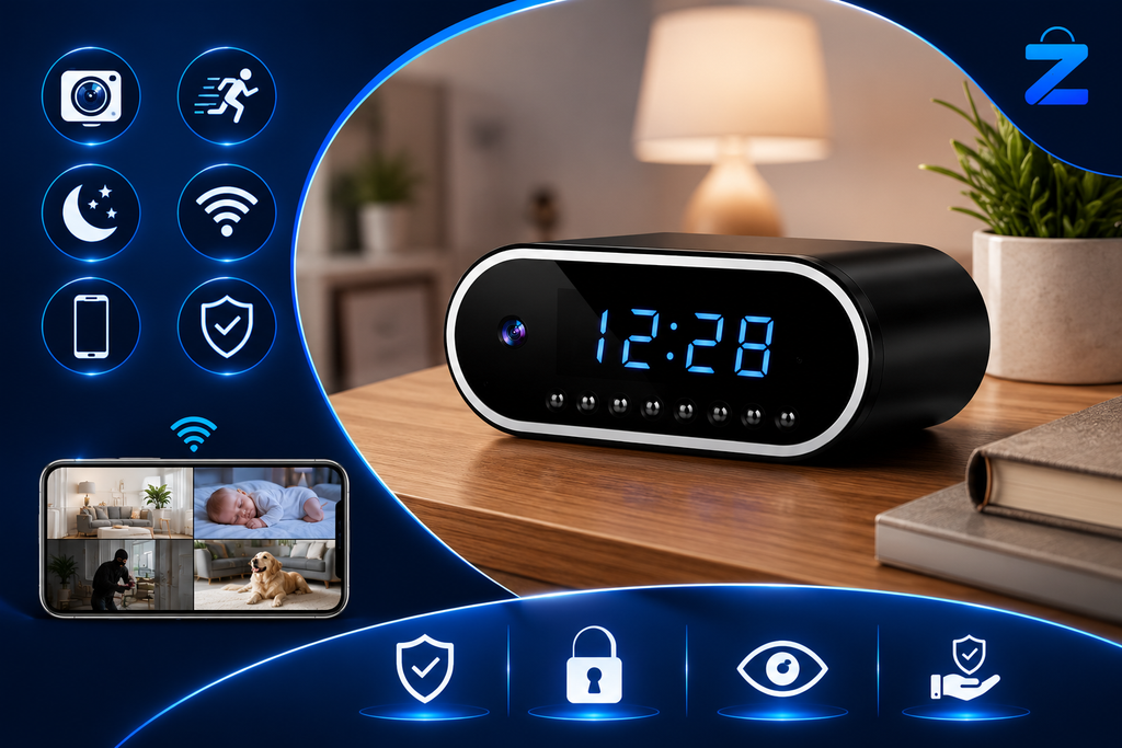 Guardian Clock Pro™ - Despertador Inteligente con Cámara Oculta