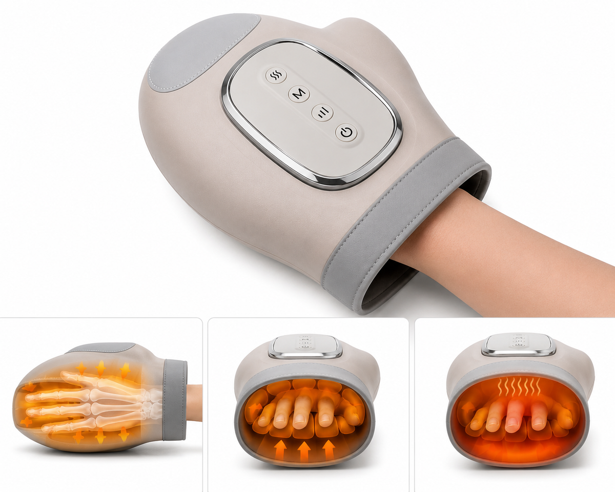 VitaHand Pro™ - Masajeador Inteligente 4D con compresión de aire y calor para manos